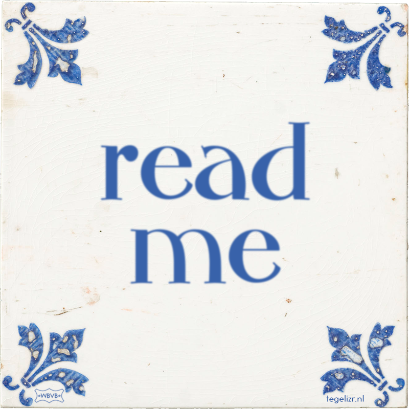 read me - Online tegeltjes bakken