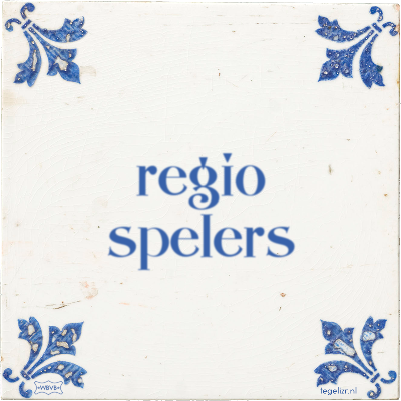 regio spelers - Online tegeltjes bakken