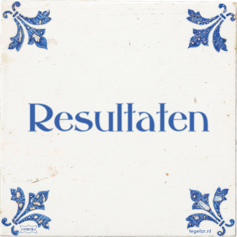 Resultaten - Online tegeltjes bakken