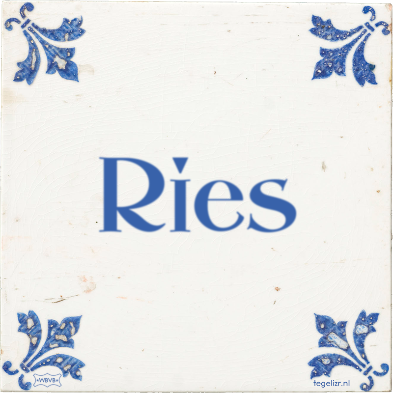 Ries - Online tegeltjes bakken