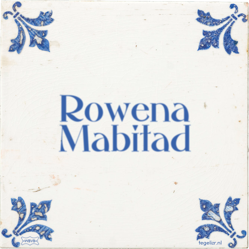 Rowena Mabitad - Online tegeltjes bakken