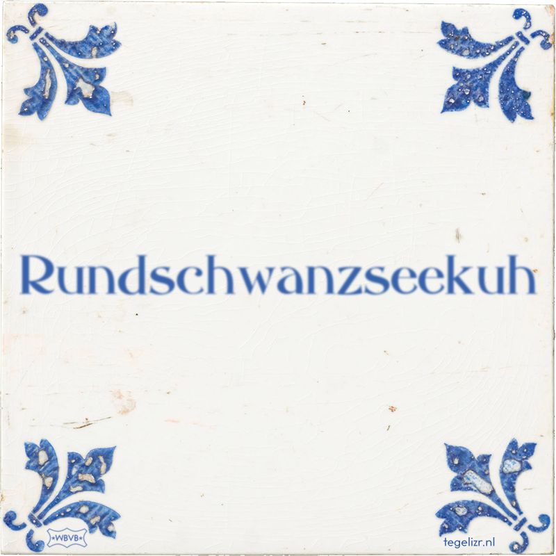 Rundschwanzseekuh - Online tegeltjes bakken