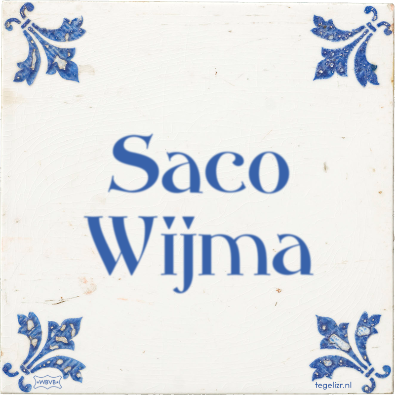 Saco Wijma - Online tegeltjes bakken
