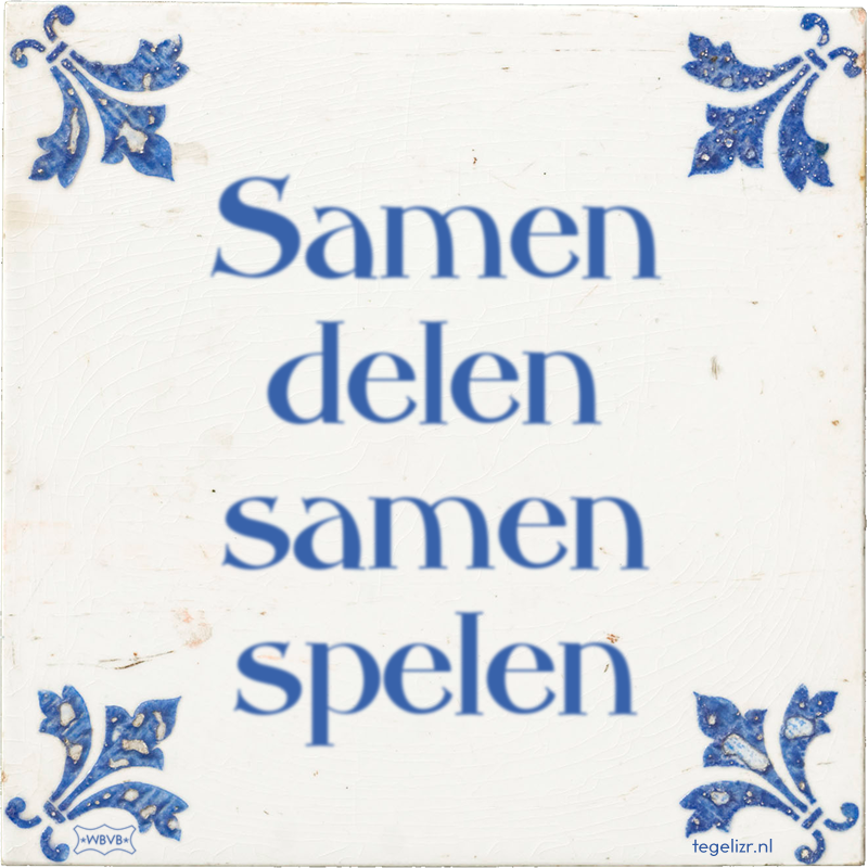 Samen delen samen spelen - Online tegeltjes bakken
