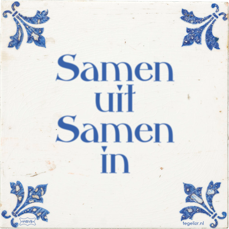 Samen uit Samen in - Online tegeltjes bakken