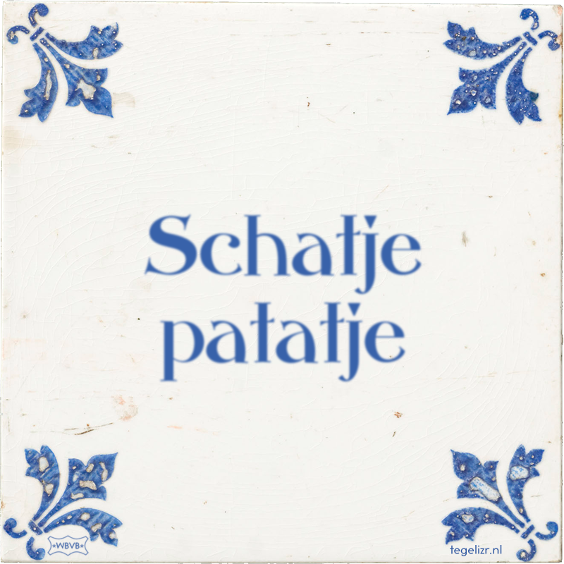 Schatje patatje - Online tegeltjes bakken