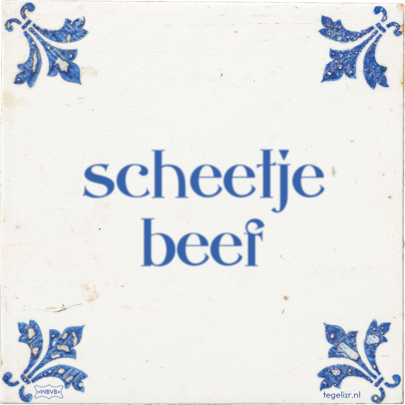 scheetje beef - Online tegeltjes bakken