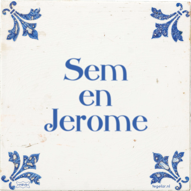 Sem en Jerome - Online tegeltjes bakken