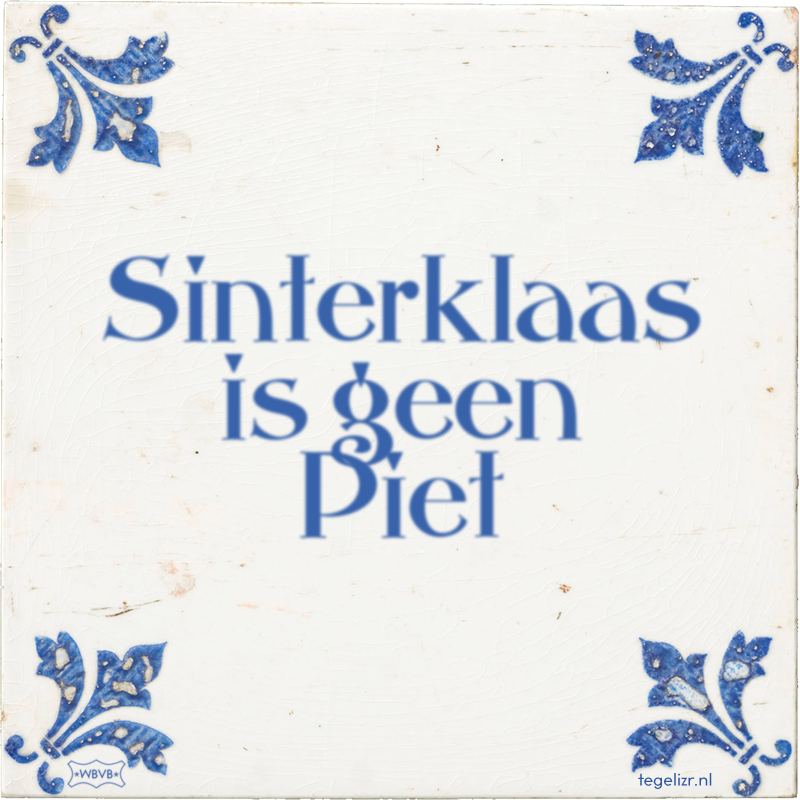 Sinterklaas is geen Piet - Online tegeltjes bakken