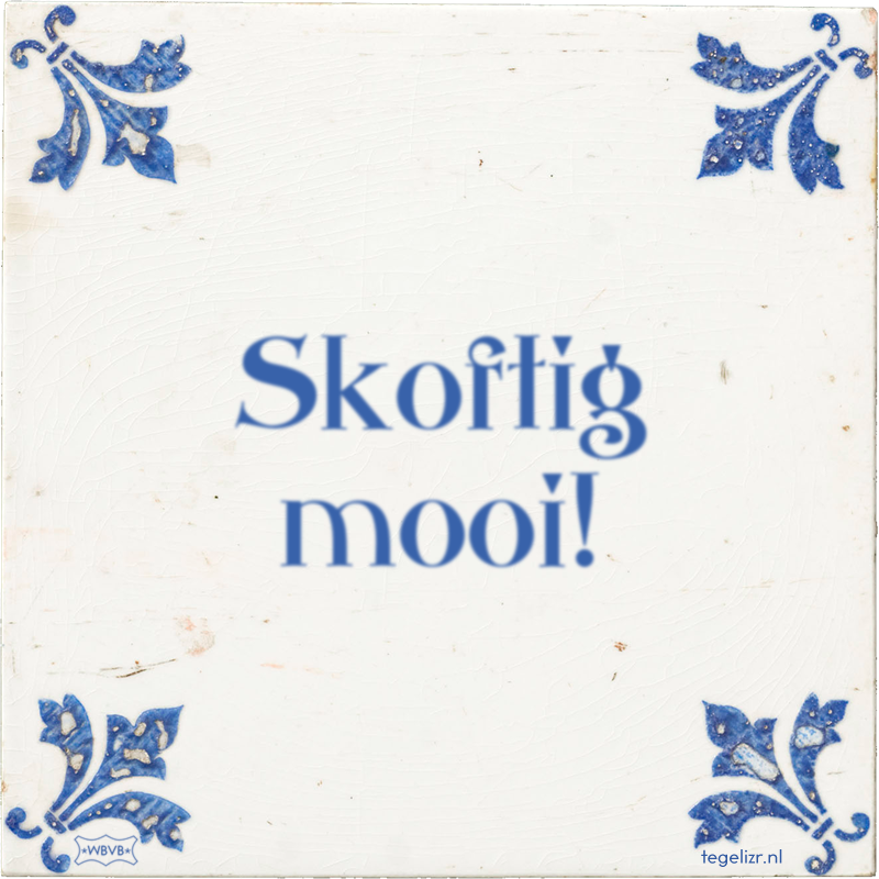 Skoftig mooi! - Online tegeltjes bakken