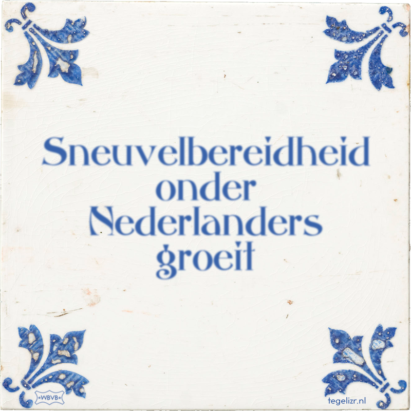 Sneuvelbereidheid onder Nederlanders groeit - Online tegeltjes bakken