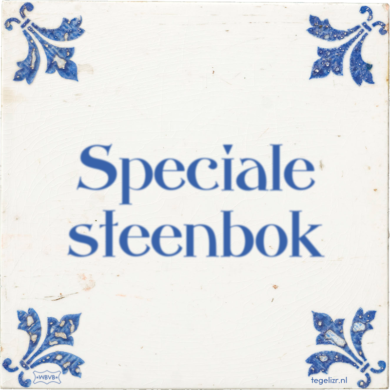 Speciale steenbok - Online tegeltjes bakken