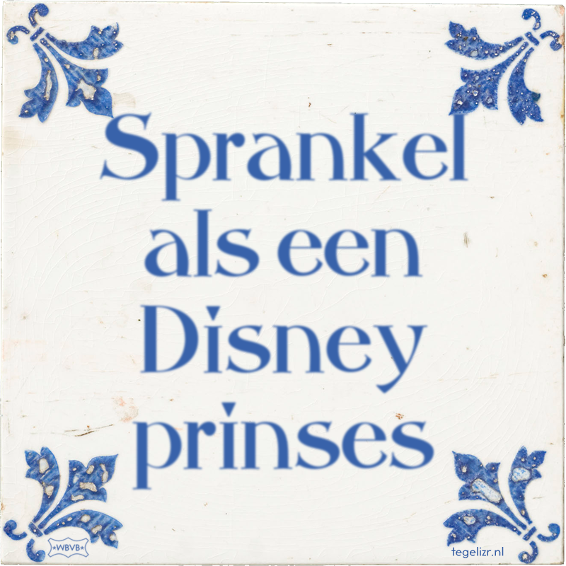 Sprankel als een Disney prinses - Online tegeltjes bakken