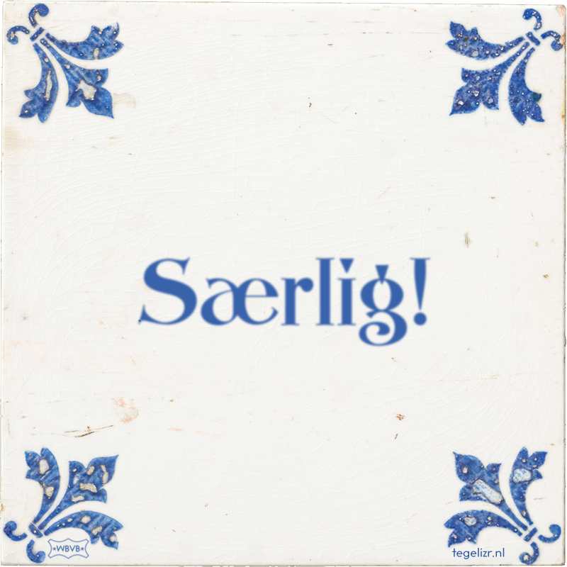 Særlig! - Online tegeltjes bakken