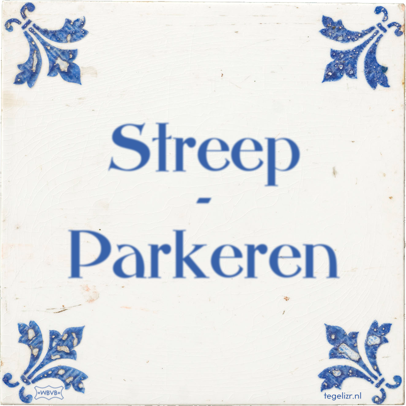 Streep - Parkeren - Online tegeltjes bakken