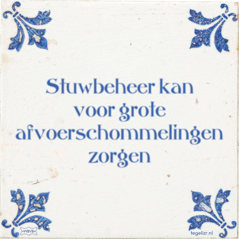 Stuwbeheer kan voor grote afvoerschommelingen zorgen - Online tegeltjes bakken