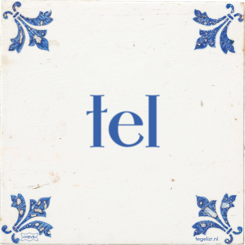 tel - Online tegeltjes bakken