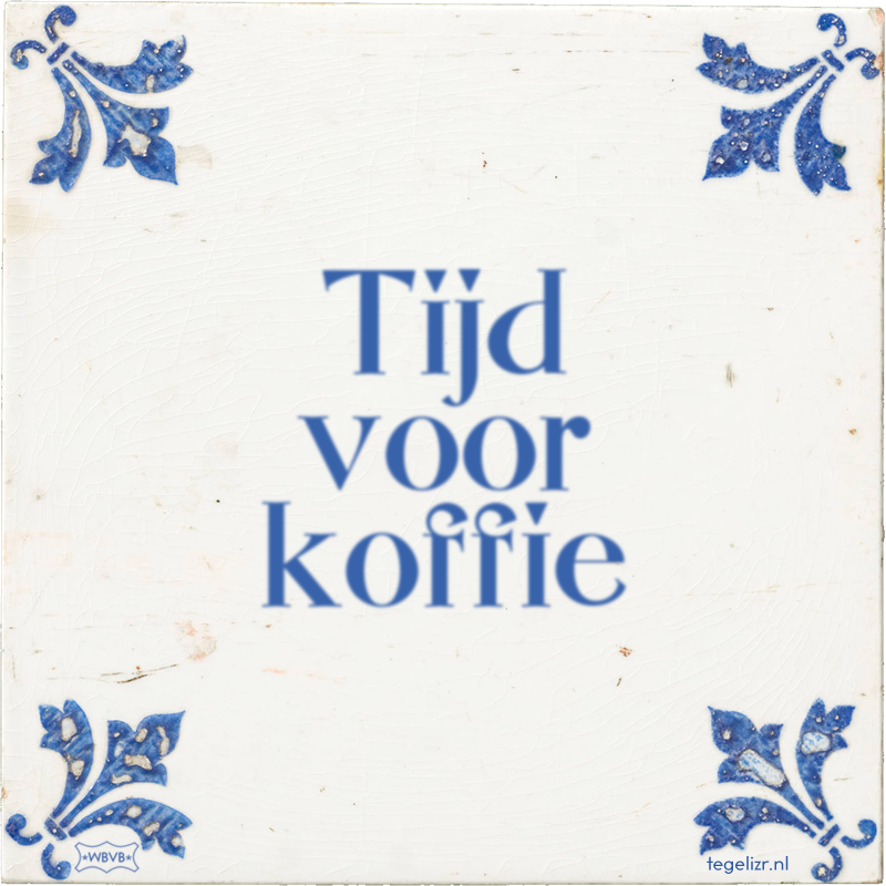 Tijd voor koffie - Online tegeltjes bakken