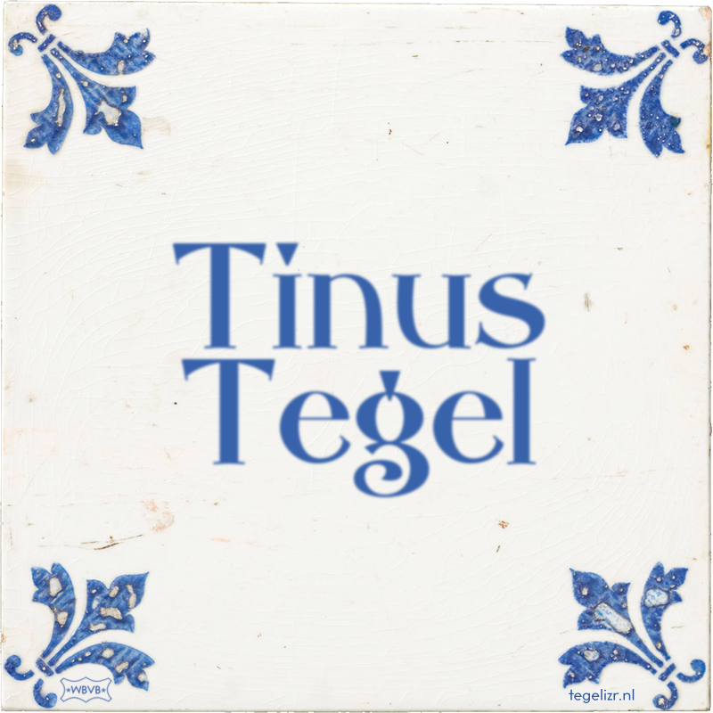 Tinus Tegel - Online tegeltjes bakken