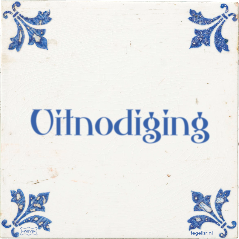 Uitnodiging - Online tegeltjes bakken