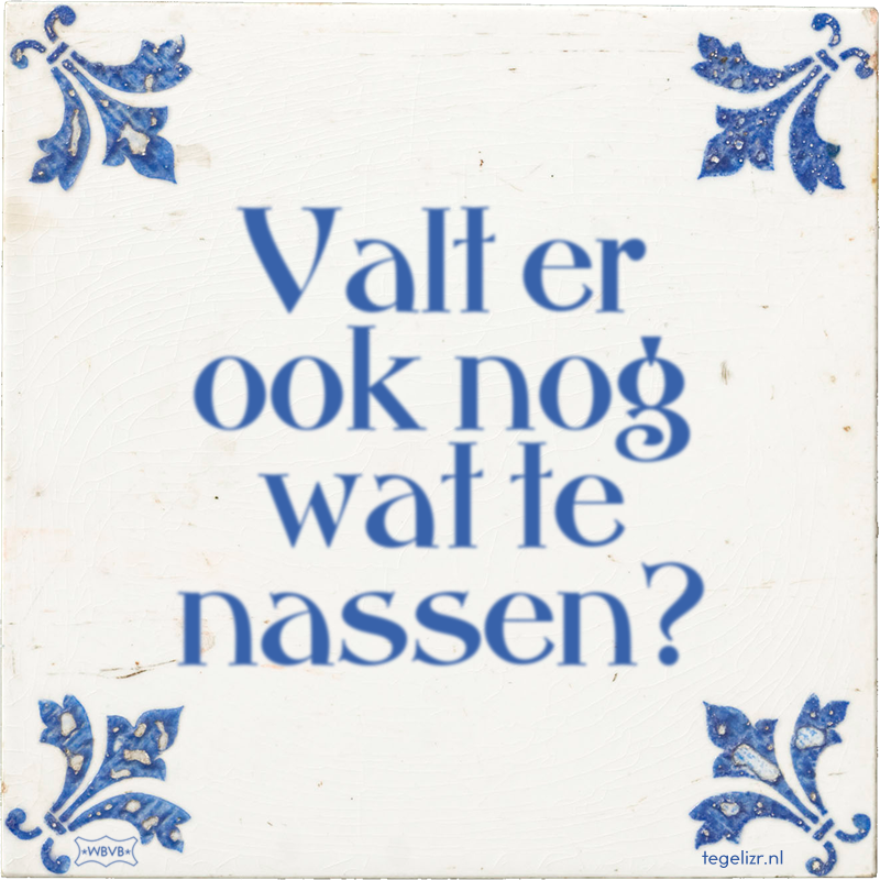 Valt er ook nog wat te nassen? - Online tegeltjes bakken