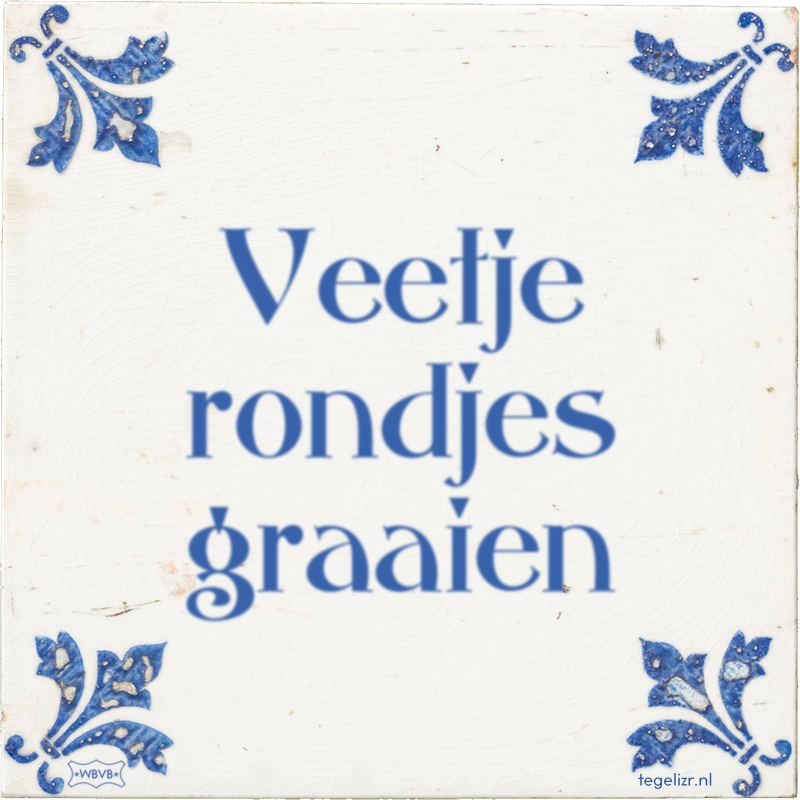 Veetje rondjes graaien - Online tegeltjes bakken