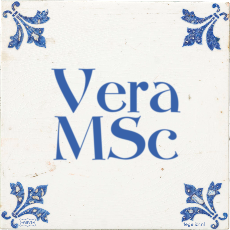 Vera MSc - Online tegeltjes bakken