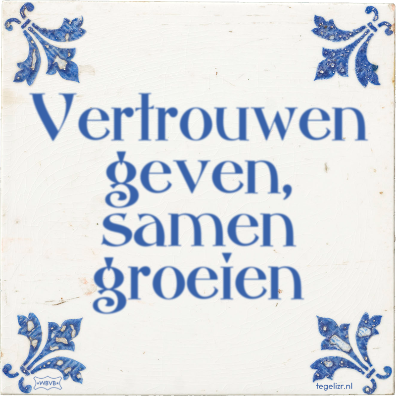 Vertrouwen geven, samen groeien - Online tegeltjes bakken