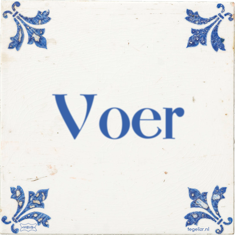 Voer - Online tegeltjes bakken