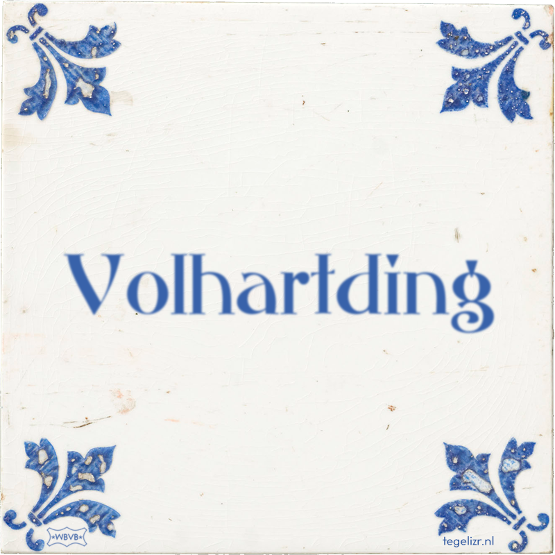 Volhartding - Online tegeltjes bakken