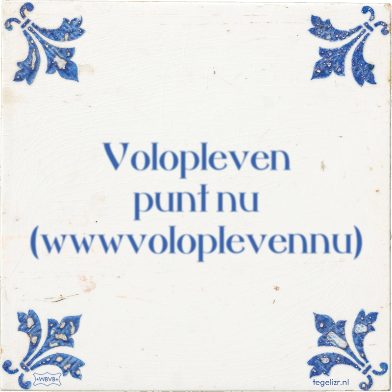 Volopleven punt nu (wwwvoloplevennu) - Online tegeltjes bakken