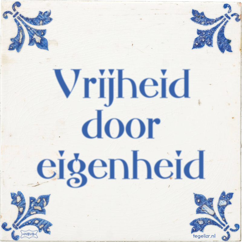 Vrijheid door eigenheid - Online tegeltjes bakken