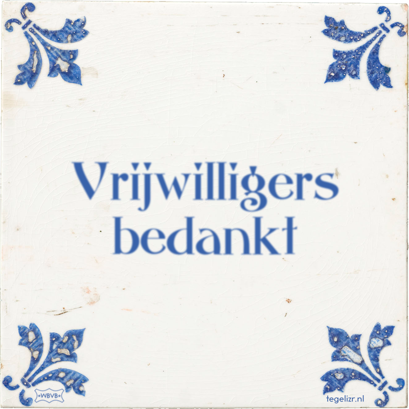 Vrijwilligers bedankt - Online tegeltjes bakken