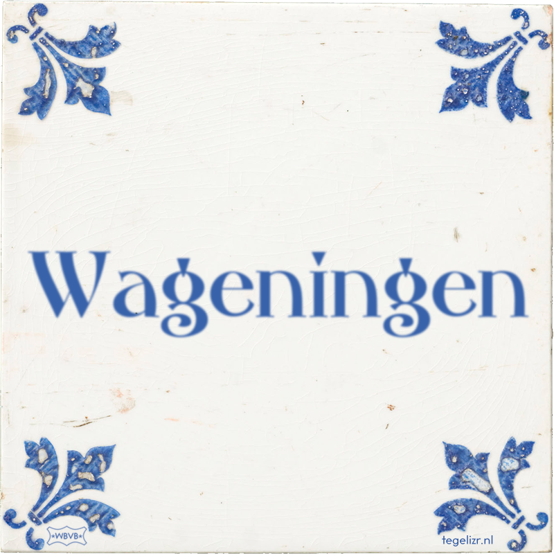 Wageningen - Online tegeltjes bakken