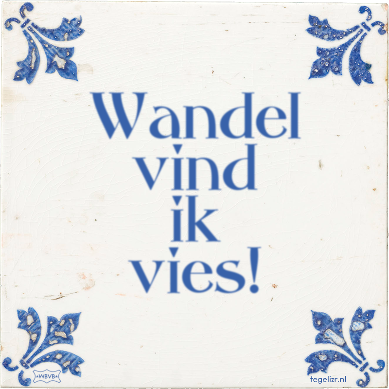 Wandel vind ik vies! - Online tegeltjes bakken