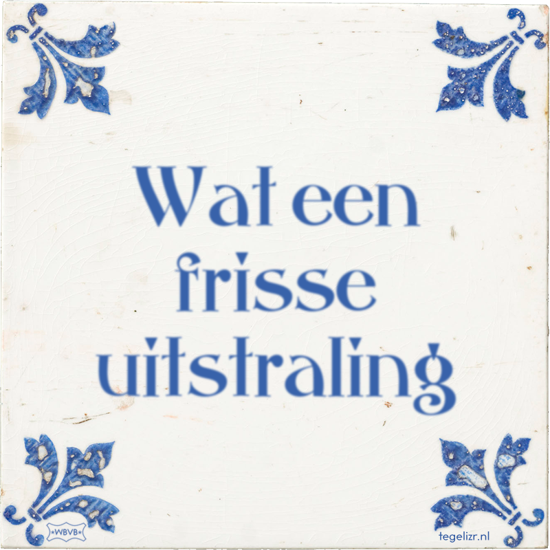 Wat een frisse uitstraling - Online tegeltjes bakken