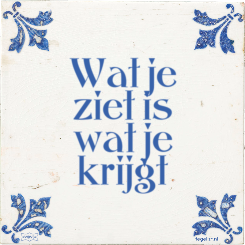 Wat je ziet is wat je krijgt - Online tegeltjes bakken