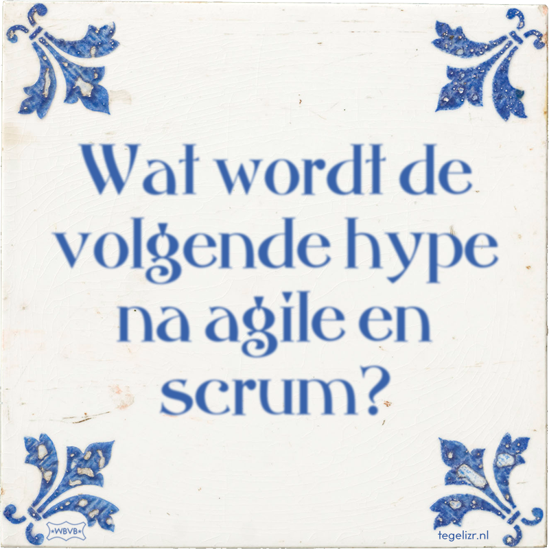 Wat wordt de volgende hype na agile en scrum? - Online tegeltjes bakken