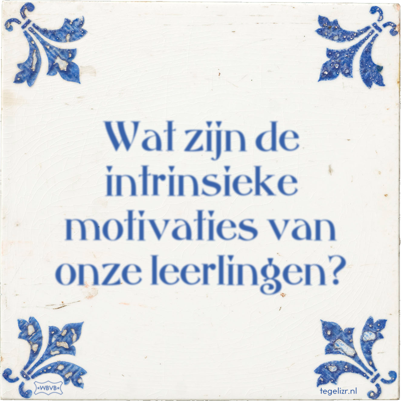 Wat zijn de intrinsieke motivaties van onze leerlingen? - Online tegeltjes bakken