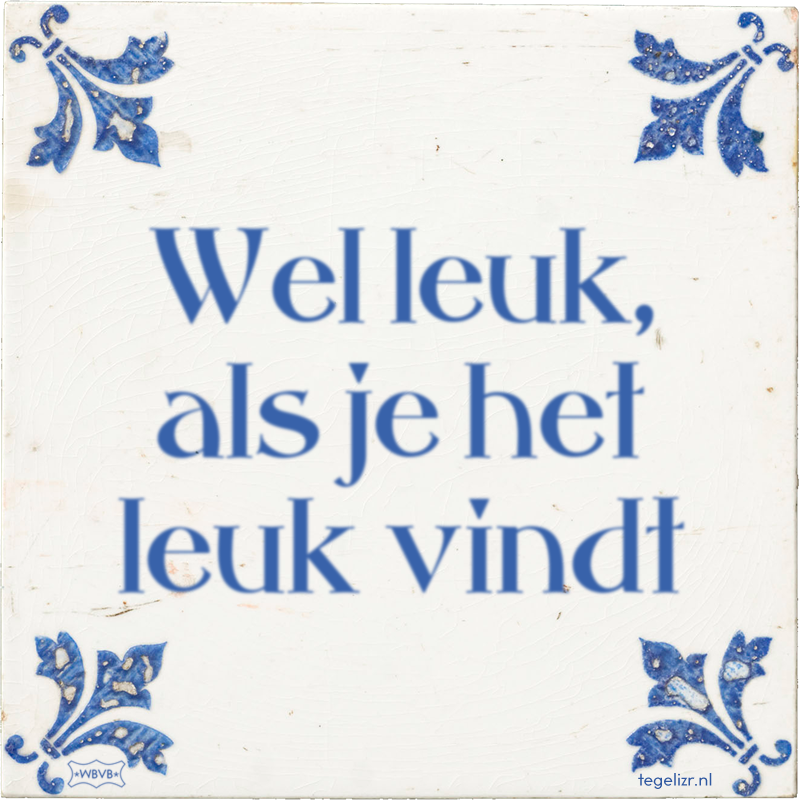 Wel leuk, als je het leuk vindt - Online tegeltjes bakken