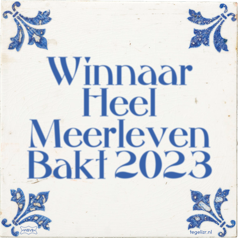 Winnaar Heel Meerleven Bakt 2023 - Online tegeltjes bakken
