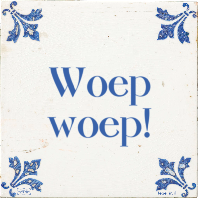 Woep woep! - Online tegeltjes bakken