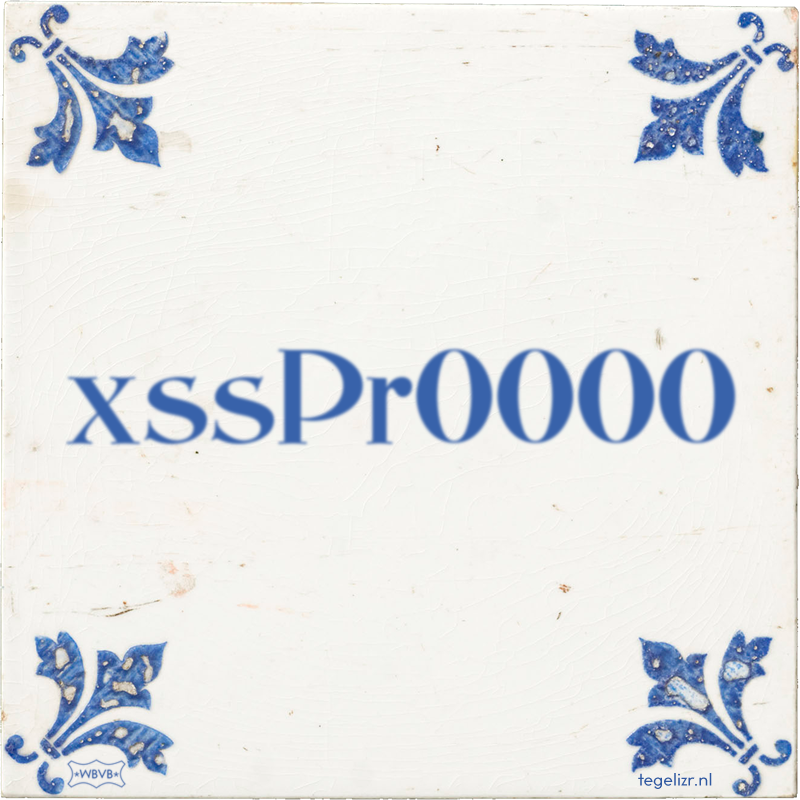 xssPr0000 - Online tegeltjes bakken