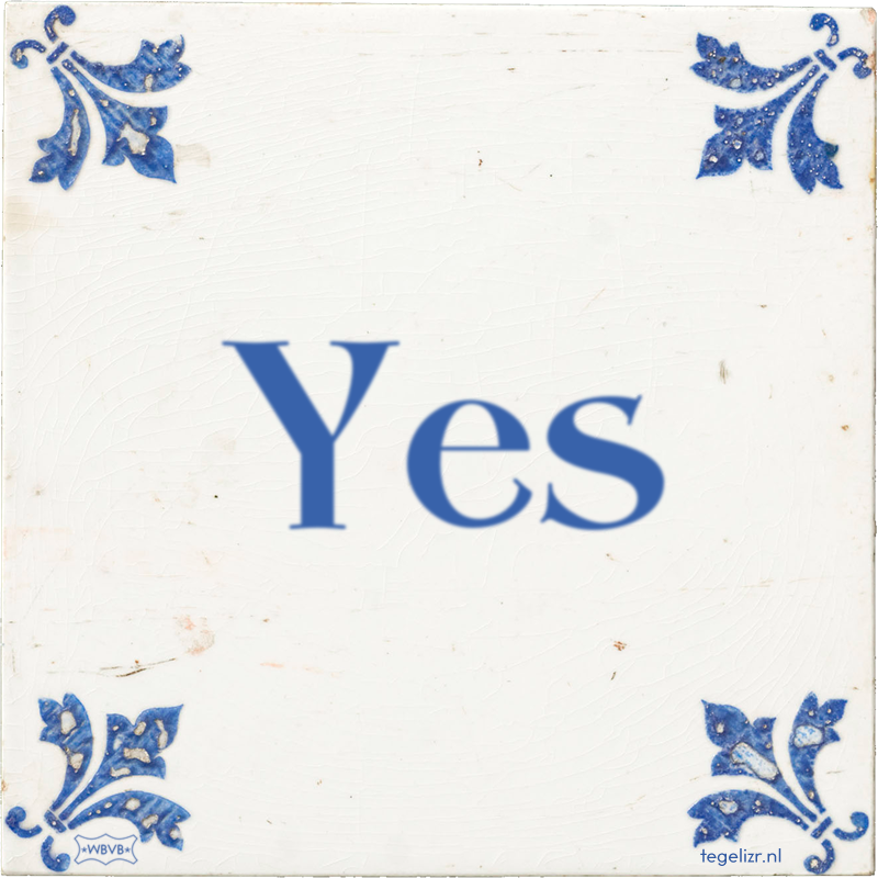 Yes - Online tegeltjes bakken