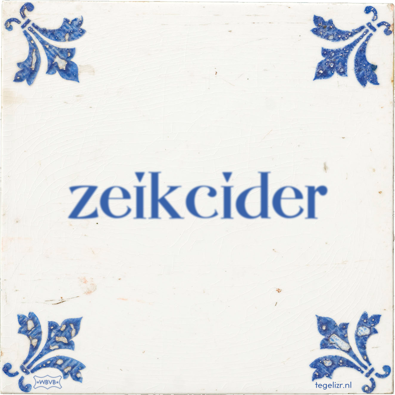 zeikcider - Online tegeltjes bakken