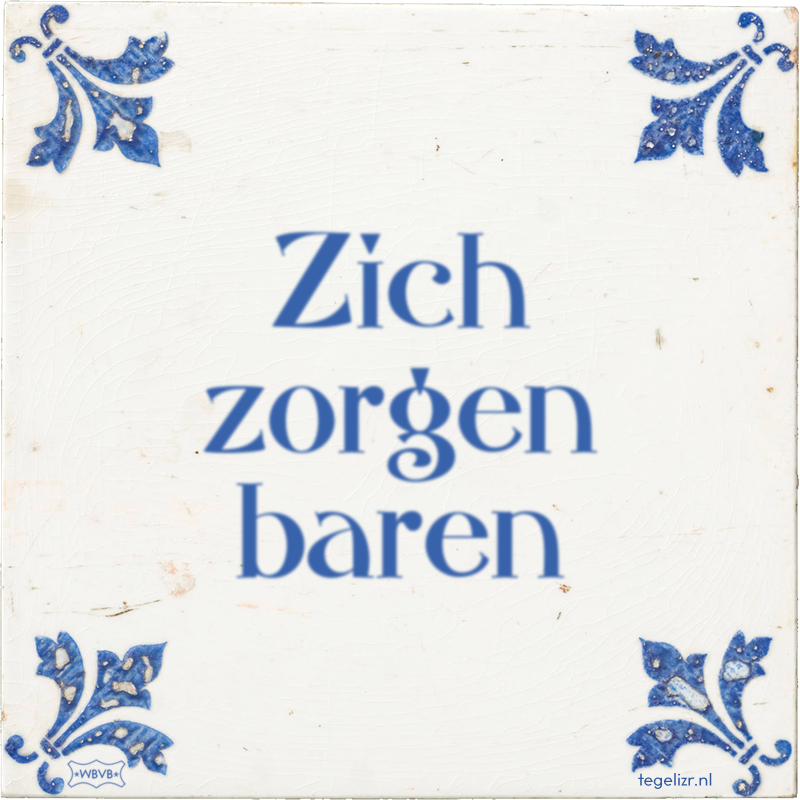 Zich zorgen baren - Online tegeltjes bakken