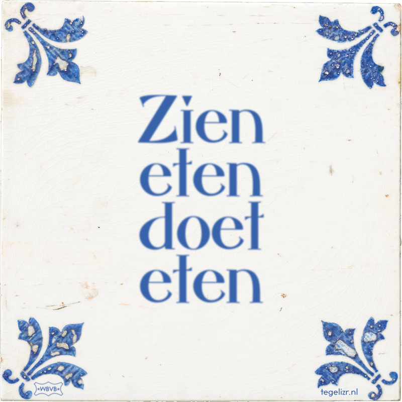 Zien eten doet eten - Online tegeltjes bakken