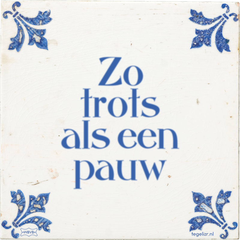Zo trots als een pauw - Online tegeltjes bakken
