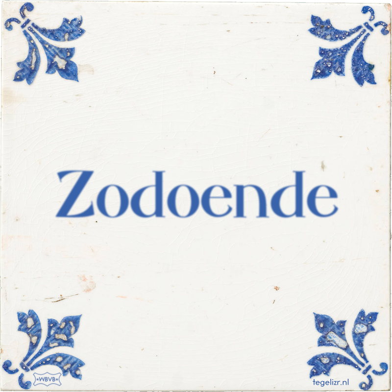 Zodoende - Online tegeltjes bakken