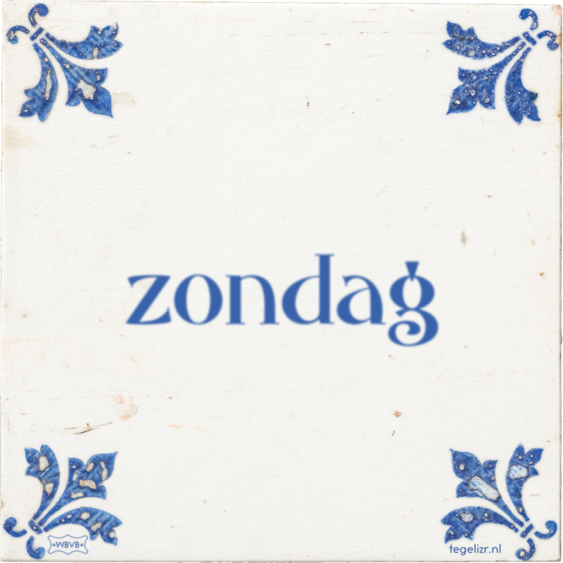 zondag - Online tegeltjes bakken